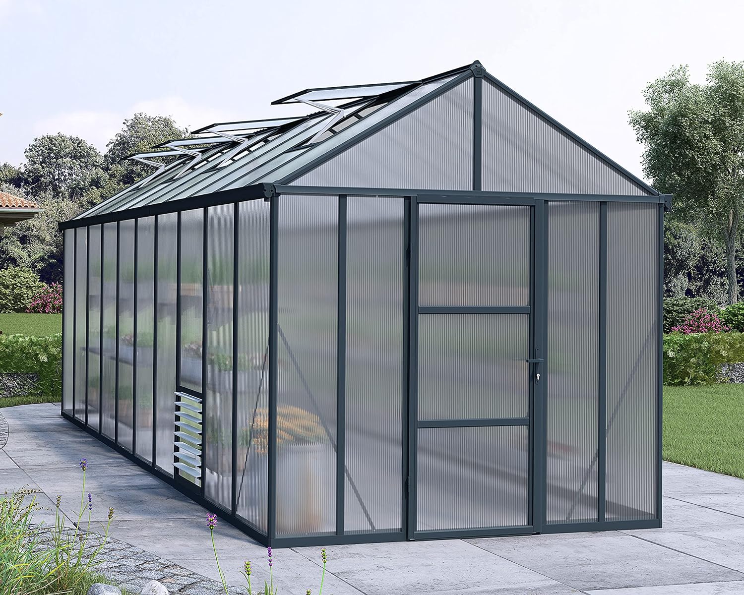 Palram - Canopia Glory Greenhouse - 8' x 12' - Gray