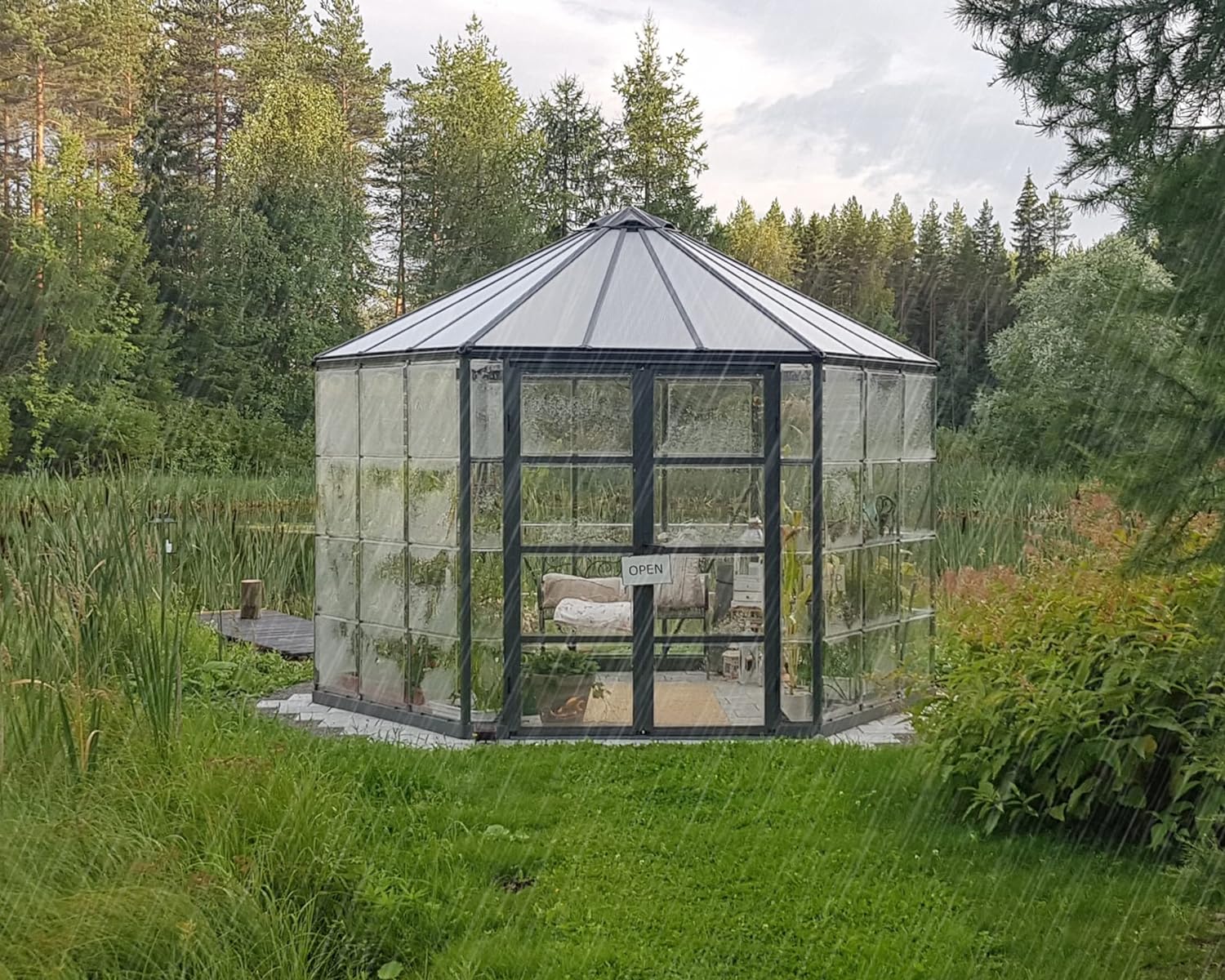 Palram - Canopia Oasis Greenhouse - 10' x 12' x 9' - Gray