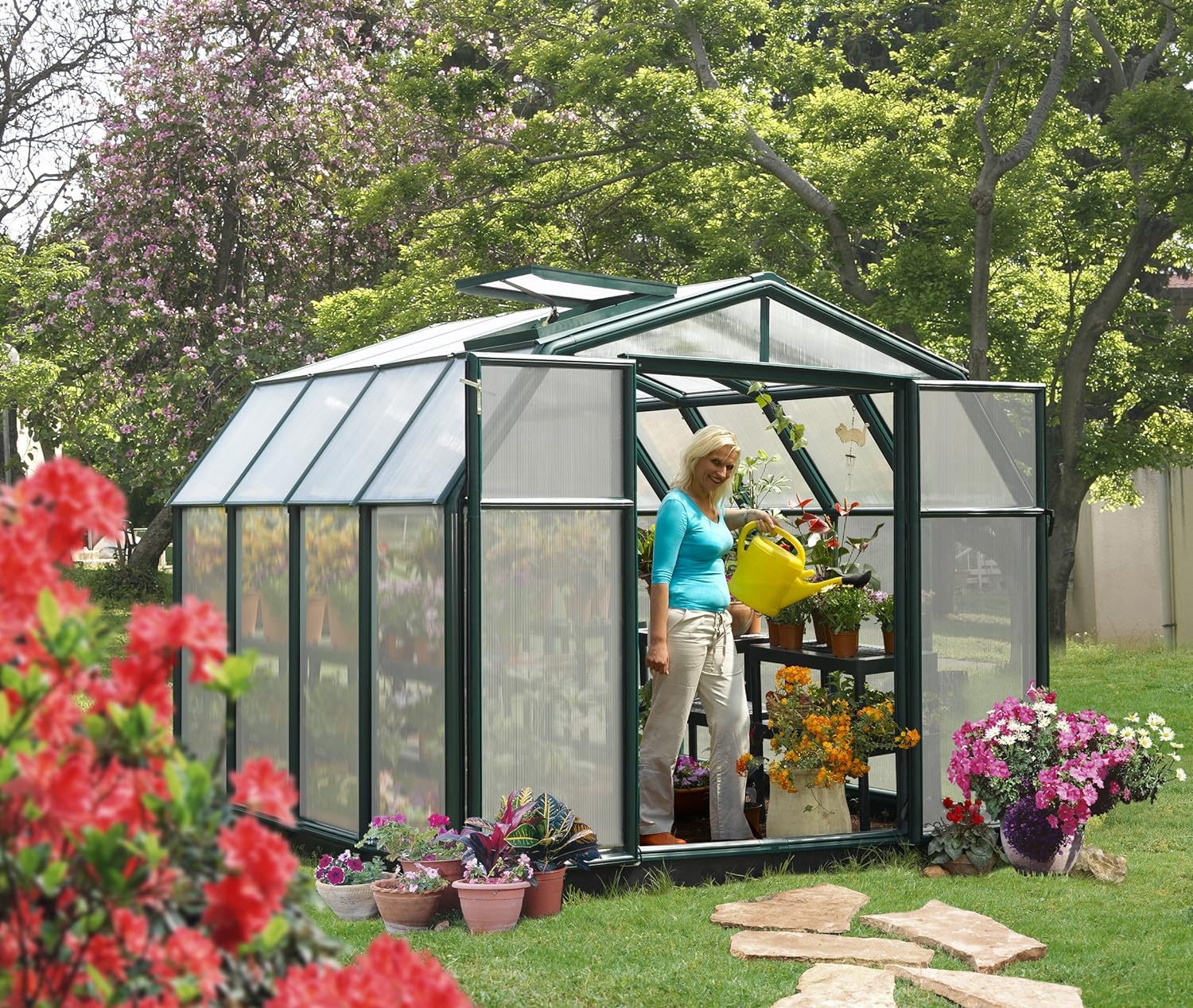 Rion Palram - Canopia Hobby Gardener 8' x 8' Greenhouse