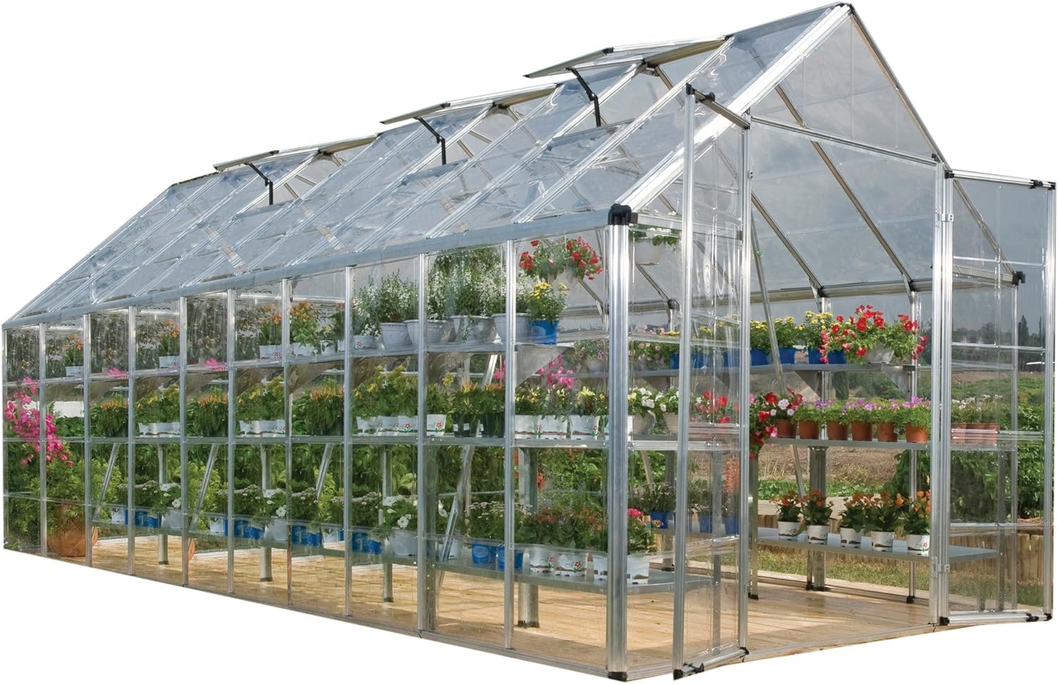Palram - Canopia Snap & Grow 6' x 8' Greenhouse - Silver