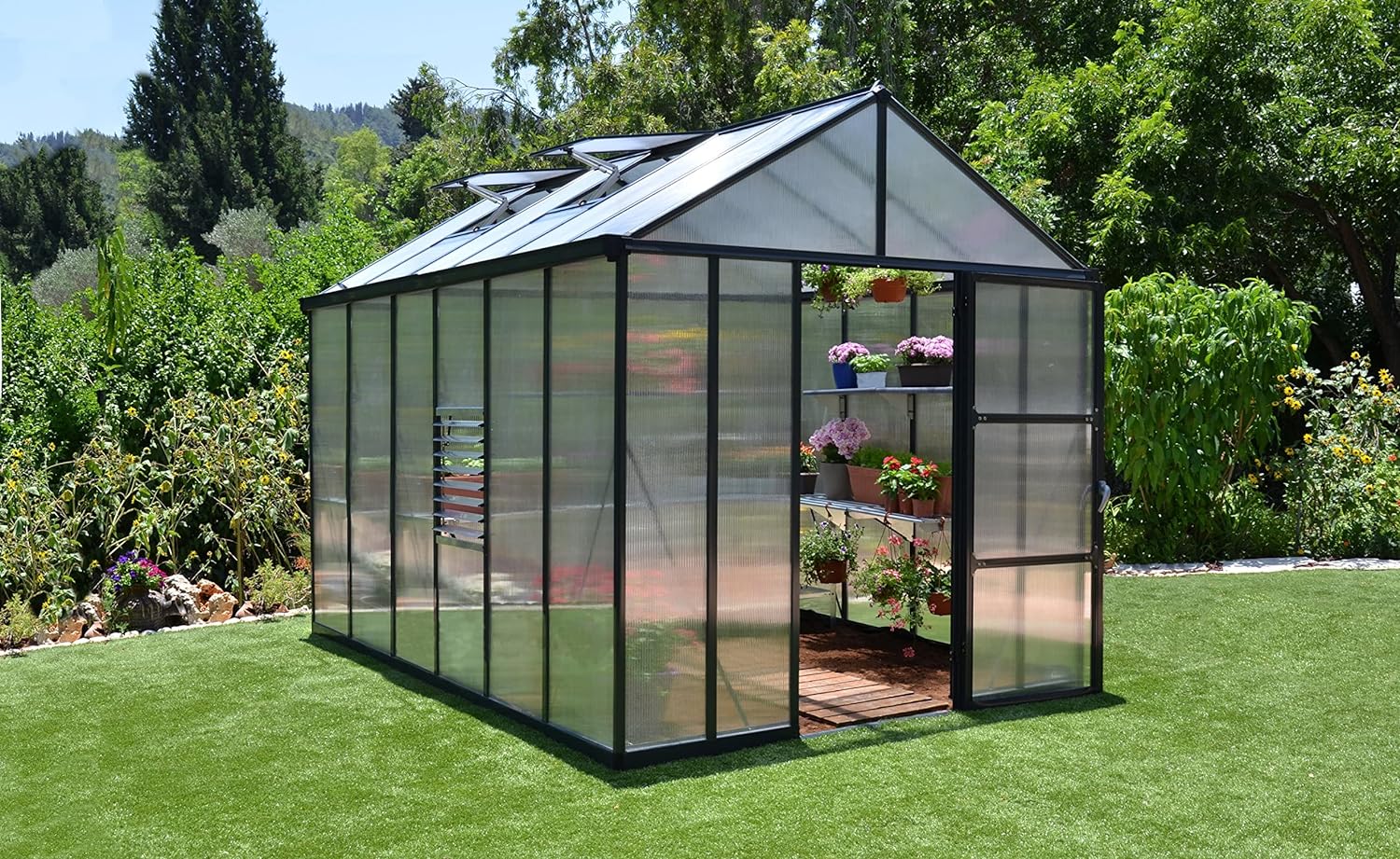 Palram - Canopia Glory Greenhouse - 6' x 8' - Gray