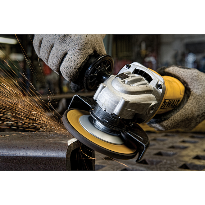 Dewalt 4 1/2-in Small Corded Angle Grinder – 11-Amp Motor – 11000 RPM – Paddle Switch with Lock