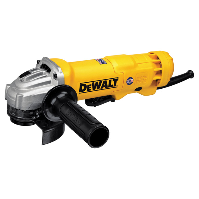 Dewalt 4 1/2-in Small Corded Angle Grinder – 11-Amp Motor – 11000 RPM – Paddle Switch with Lock