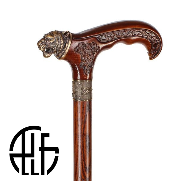 Tiger Walking Stick Cane wood
