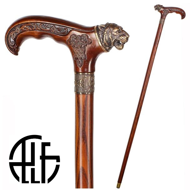 Tiger Walking Stick Cane wood