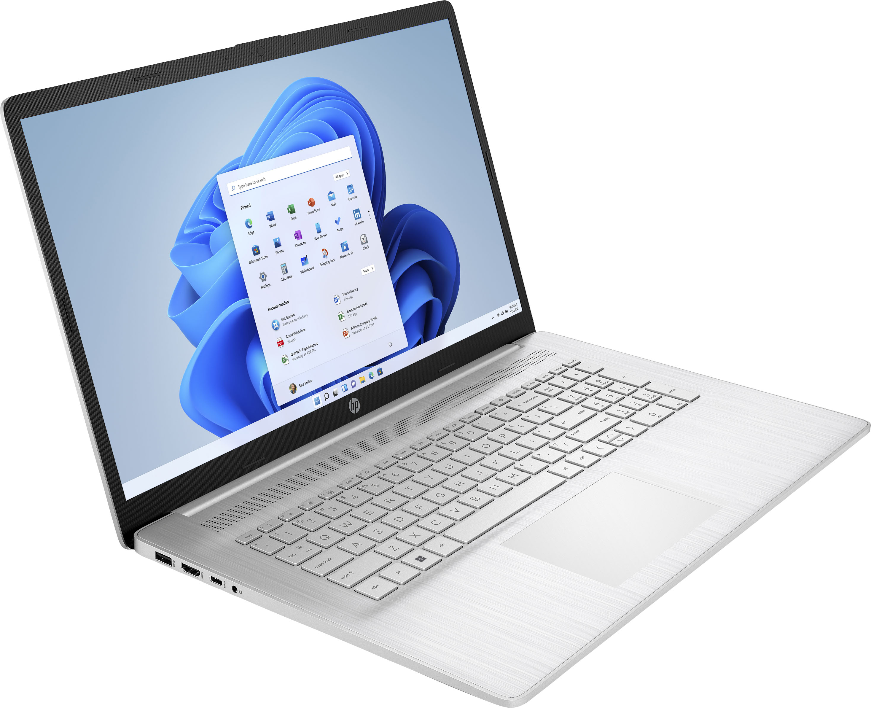 HP - 17.3" Laptop - AMD Ryzen 5 - 8GB Memory - 512GB SSD - Natural Silver