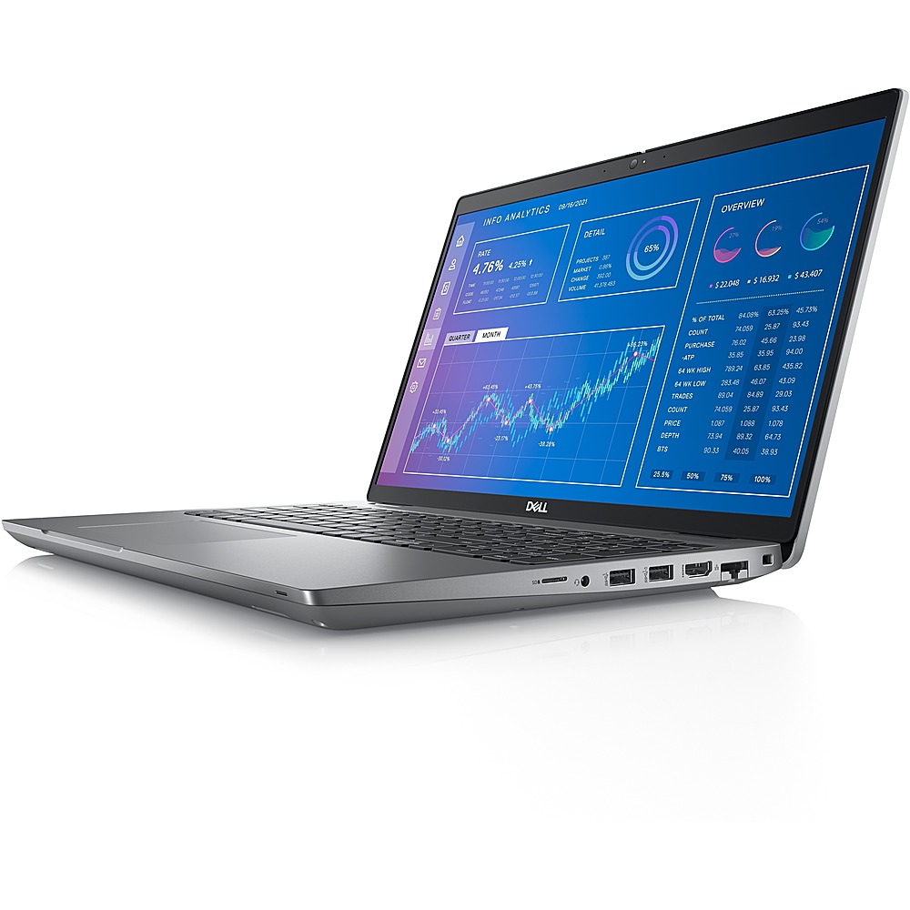 Dell - Precision 3000 15.6" Laptop - Intel Core i7 - 16 GB Memory - NVIDIA T600 - 512 GB SSD - Titan Gray