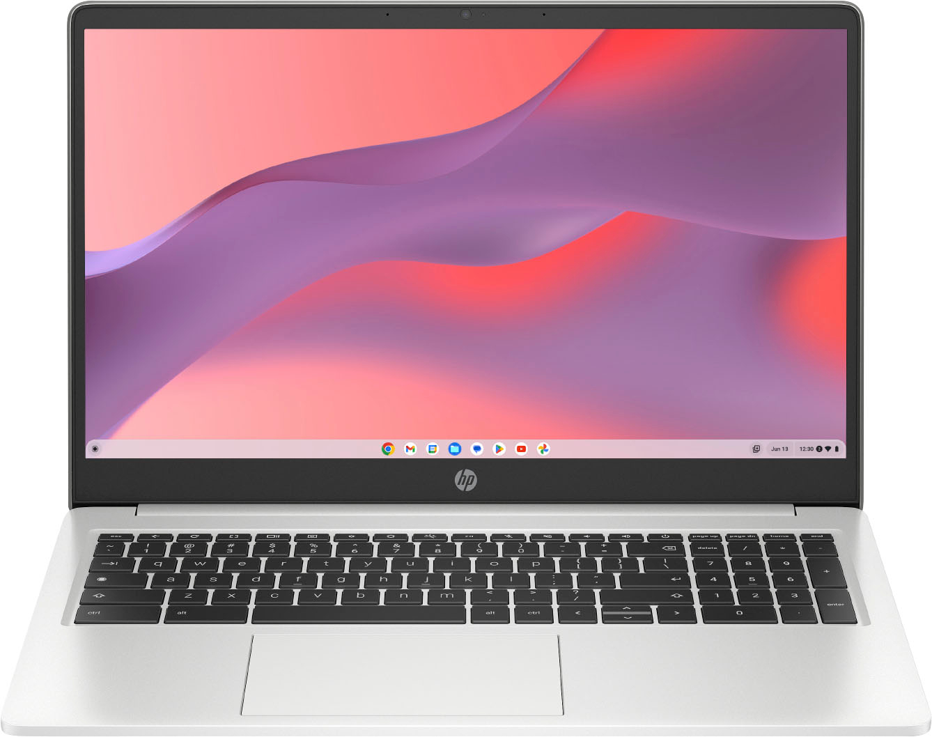 HP - 15.6" Chromebook - Intel Pentium Silver - 8GB Memory - 64GB eMMC - Mineral Silver