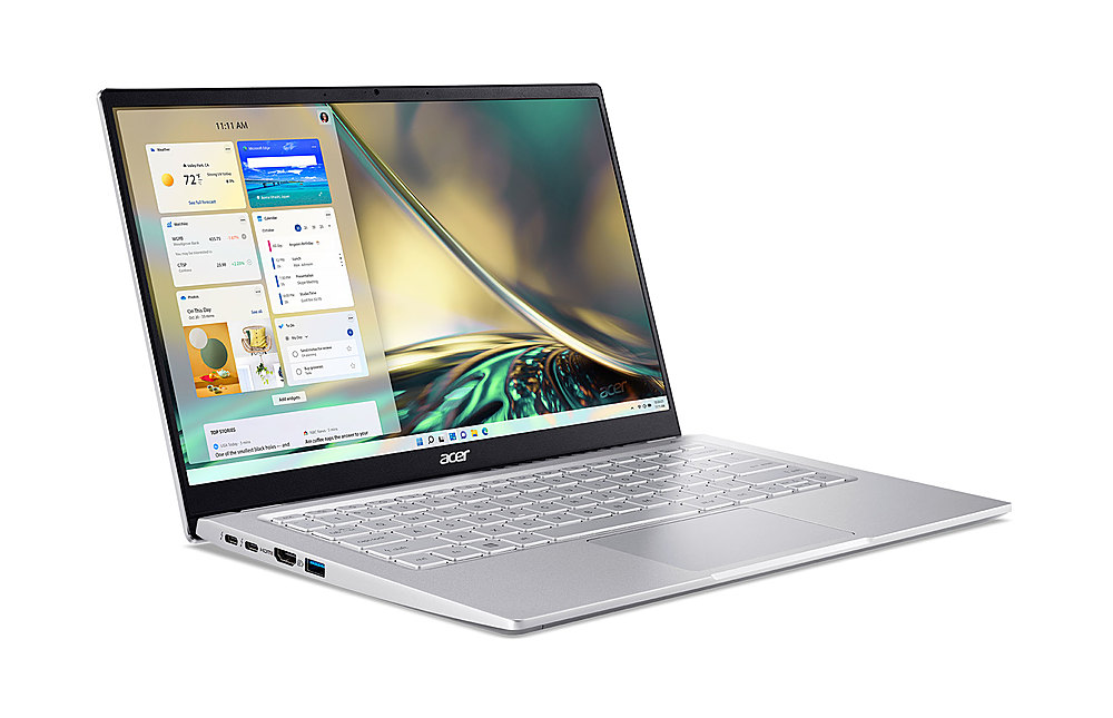Acer - Swift 3 -14” 2560x1400 100% sRGB lntel Evo Laptop - 12th Gen Intel Core i7-1260P - 16GB LPDDR4X-1TB Gen 4 SSD - Silver