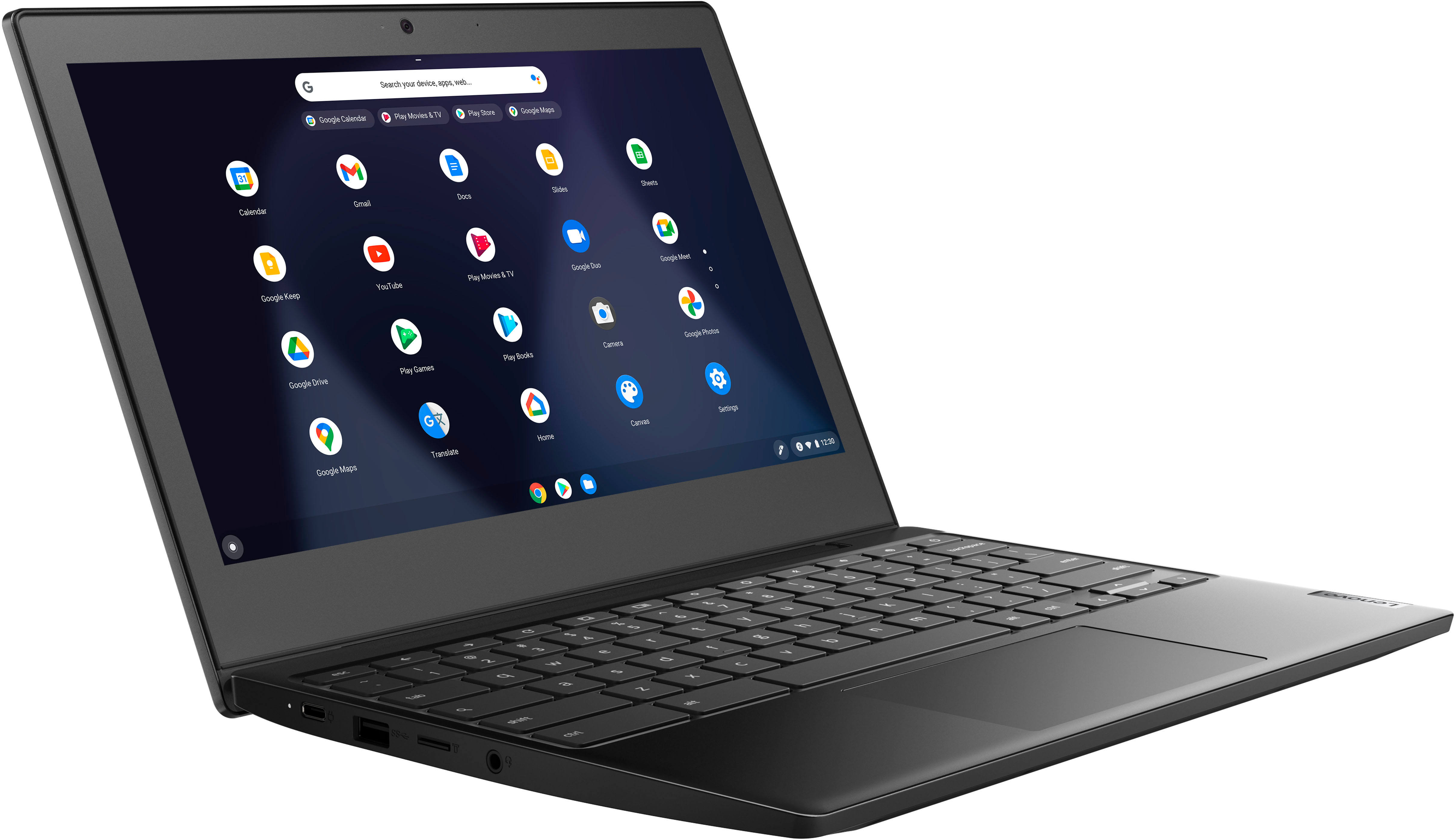 Lenovo - Chromebook 3 11.6" HD Laptop - Celeron N4020 - 4GB Memory - 64GB eMMC - Onyx Black