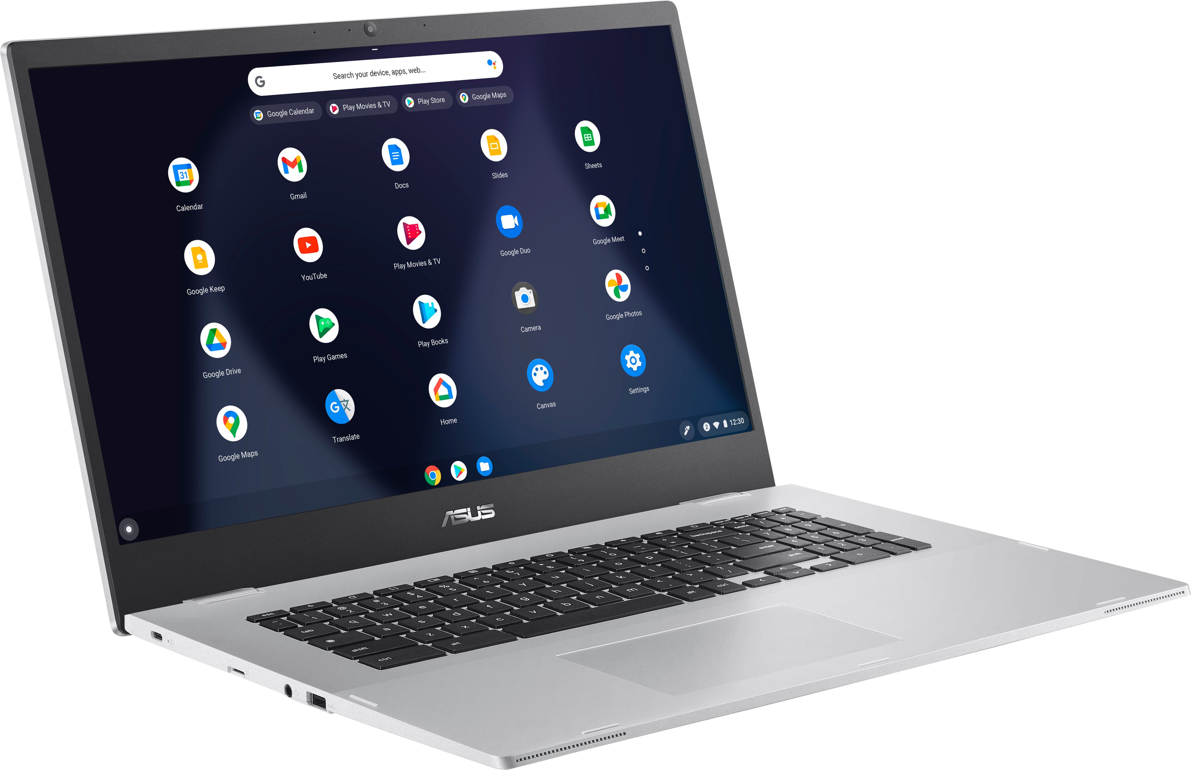 ASUS - 17.3" Chromebook - Intel Celeron N4500 - 4GB Memory - 64GB eMMC - Transparent Silver