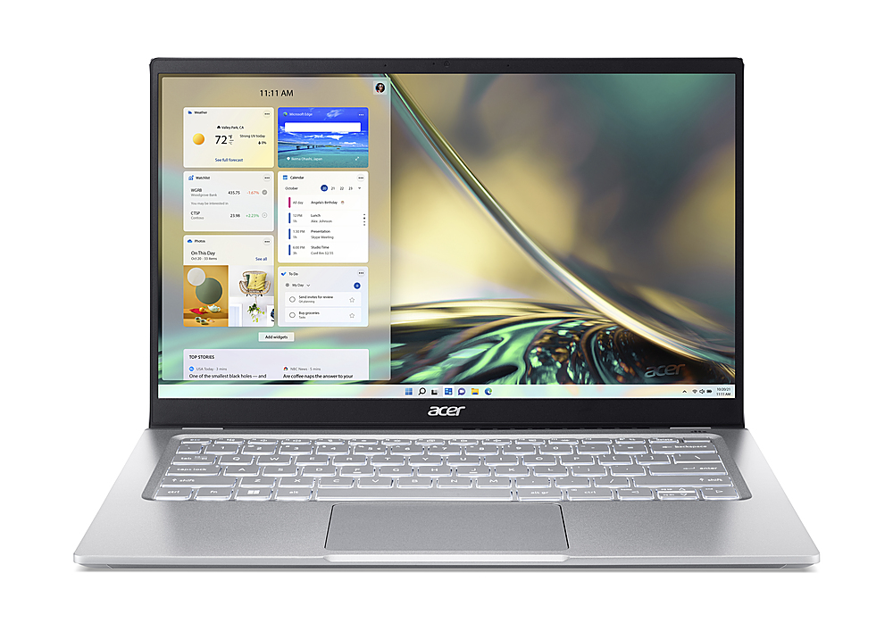 Acer - Swift 3 -14” 2560x1400 100% sRGB lntel Evo Laptop - 12th Gen Intel Core i7-1260P - 16GB LPDDR4X-1TB Gen 4 SSD - Silver
