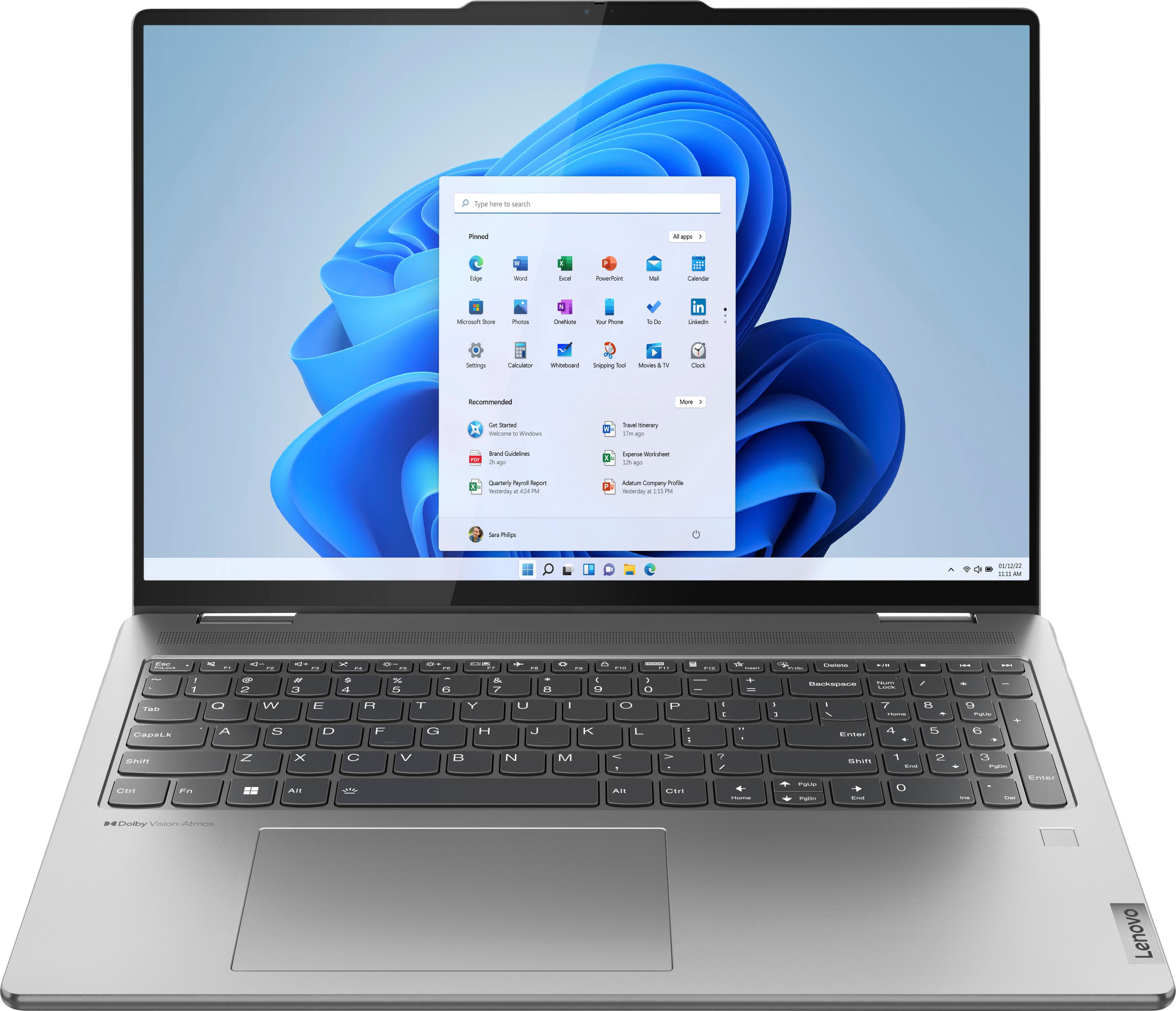 Lenovo - Yoga 7 16" WUXGA 2 in 1 Touch Screen Laptop - AMD Ryzen 5 7535U - 8GB Memory - 512GBSSD - Arctic Grey
