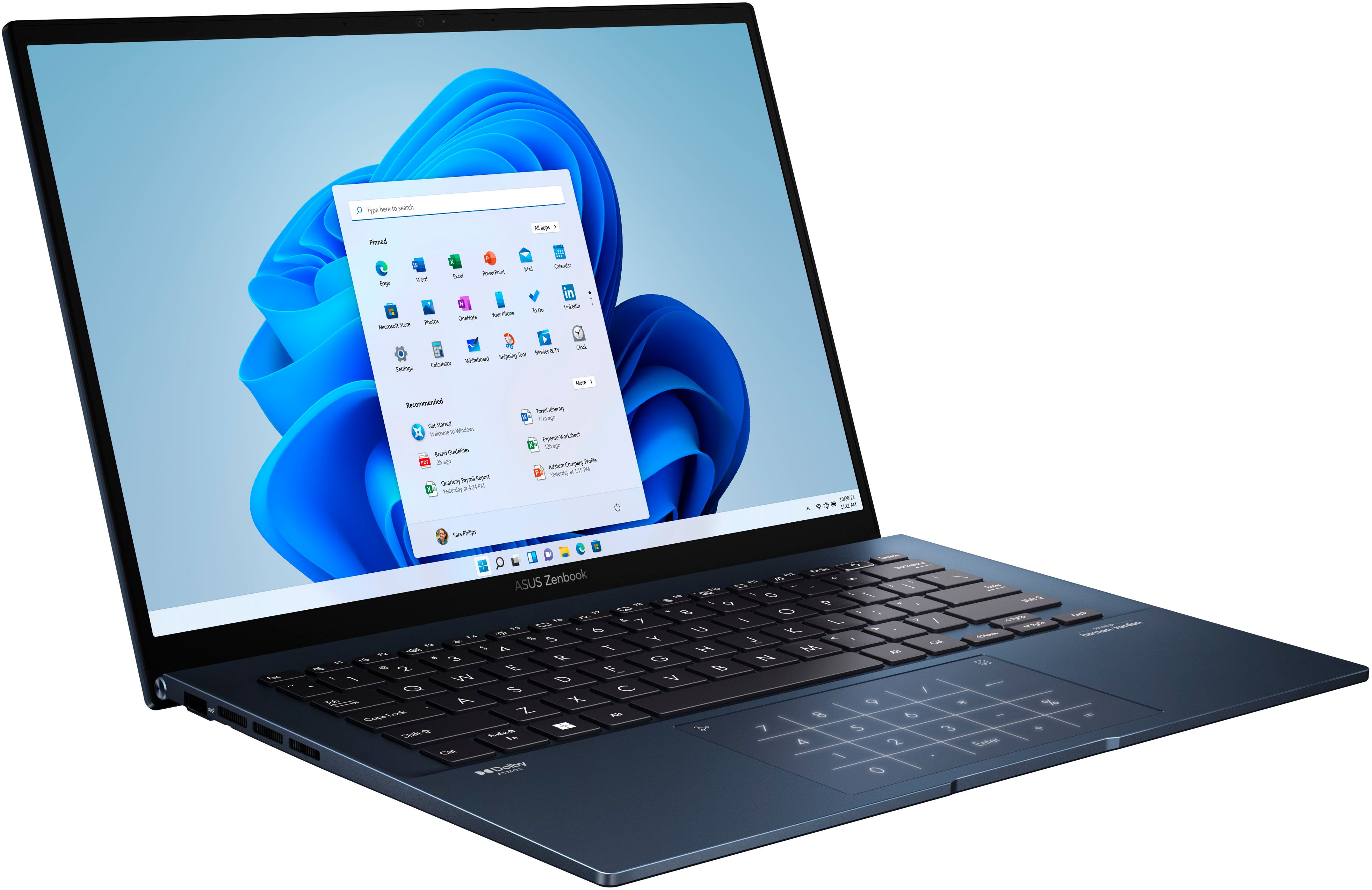 ASUS - Zenbook 14" 2.8K OLED Laptop - Intel Evo Platform - 12th Gen Core i5 Processor - 8GB Memory - 256GB SSD - Ponder Blue