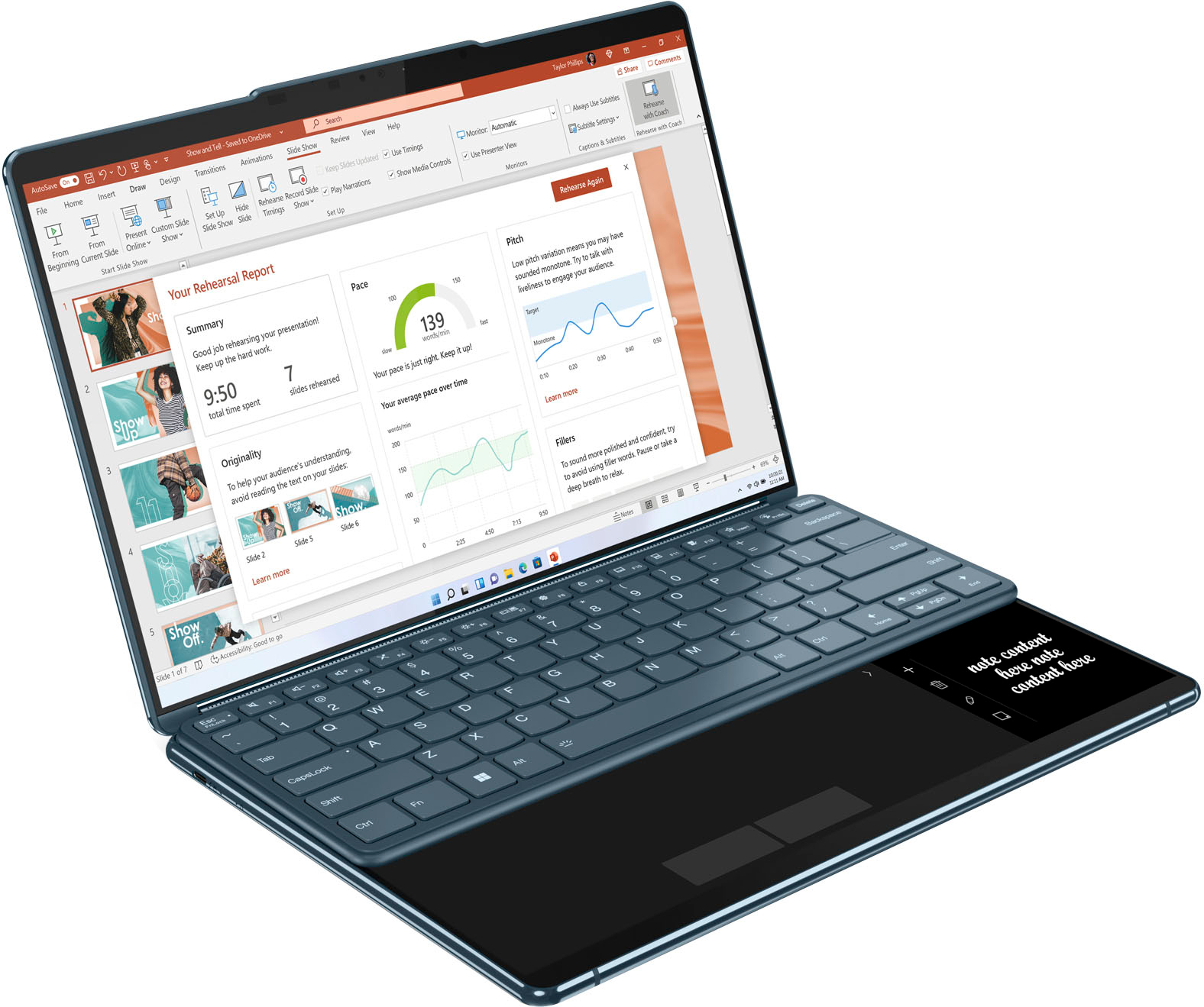 Lenovo - Yoga Book 9i 2-in-1 13.3" 2.8K Dual Screen OLED Touch Laptop - Intel Core i7-1355U with 16GB Memory - 512GB SSD - Tidal Teal