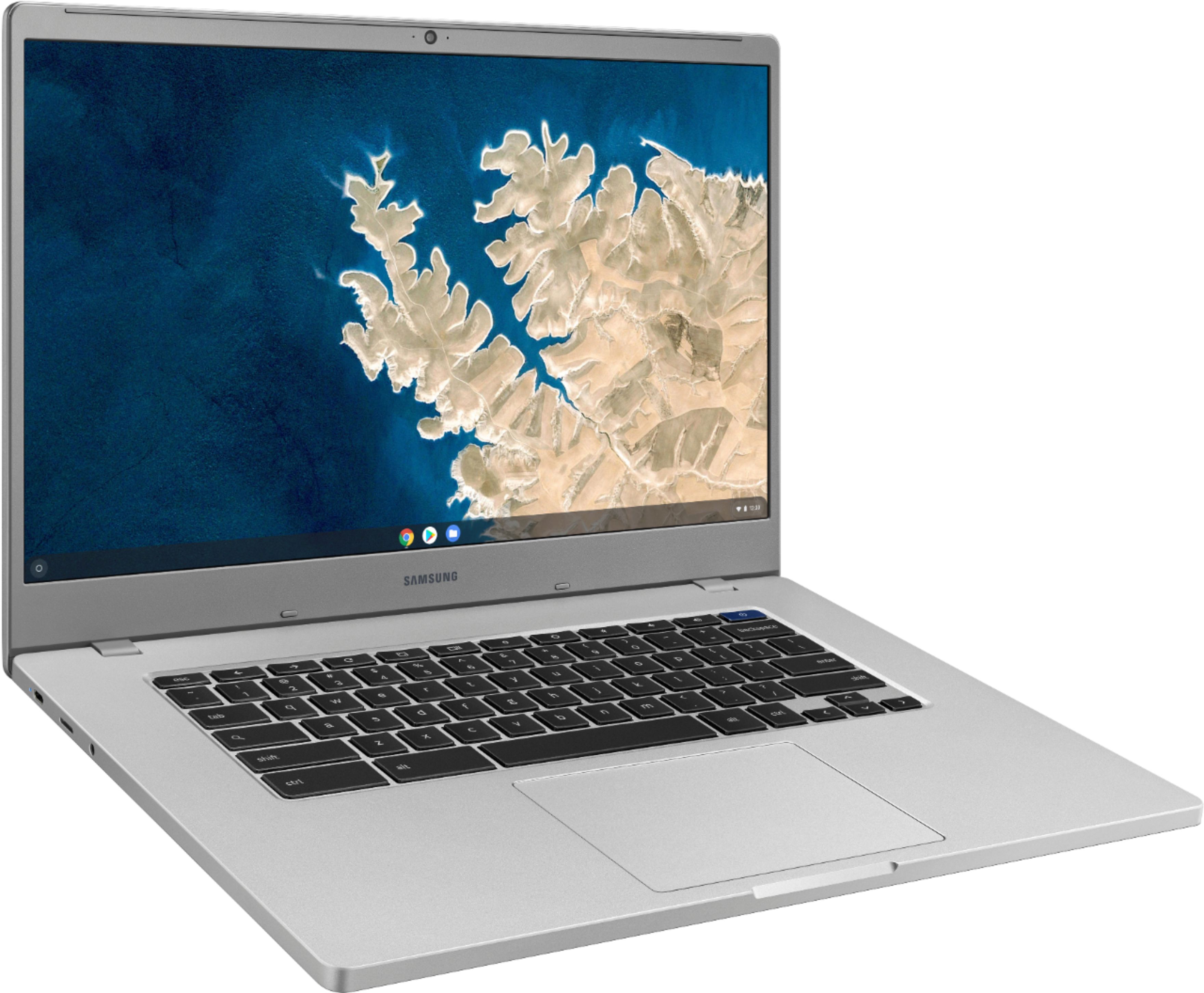 Samsung - 15.6" Chromebook - Intel Celeron - 4GB Memory - 32GB eMMC Flash Memory - Platinum Titan