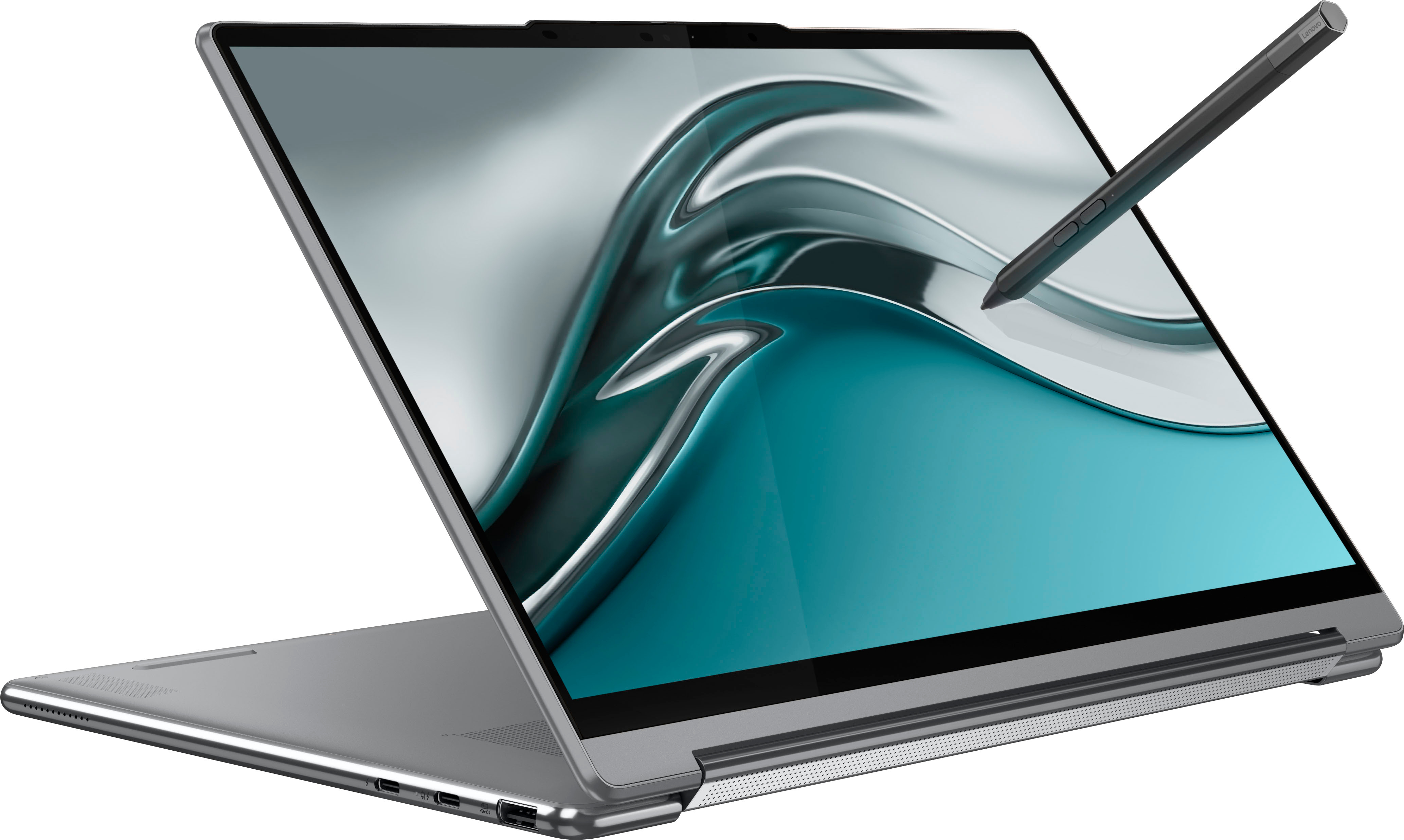 Lenovo - Yoga 9i 14" 4K OLED Touch 2-in-1 Laptop with Pen - Intel Evo Platform - Core i7-1260P - 16GB Memory - 1TB SSD - Storm Grey