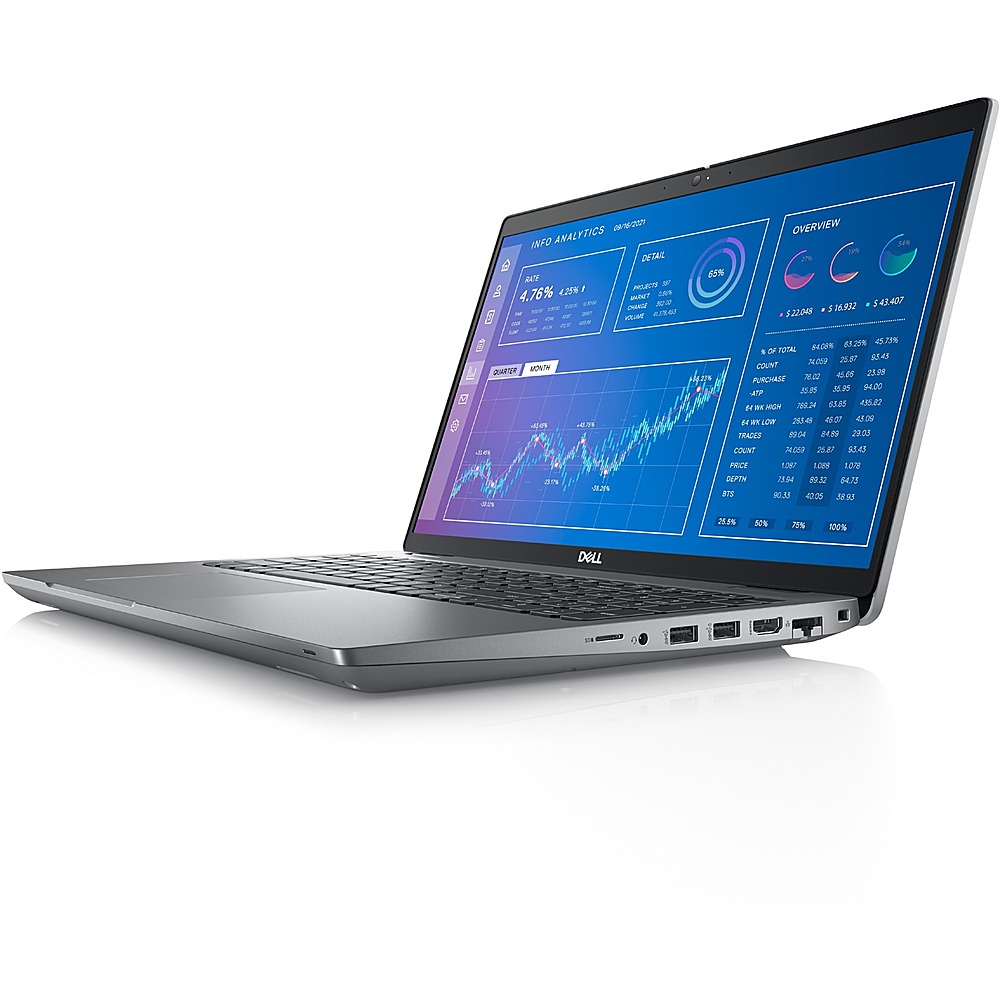 Dell - Precision 3000 15.6" Laptop - Intel Core i5 - 16 GB Memory - NVIDIA T600 - 256 GB SSD - Titan Gray
