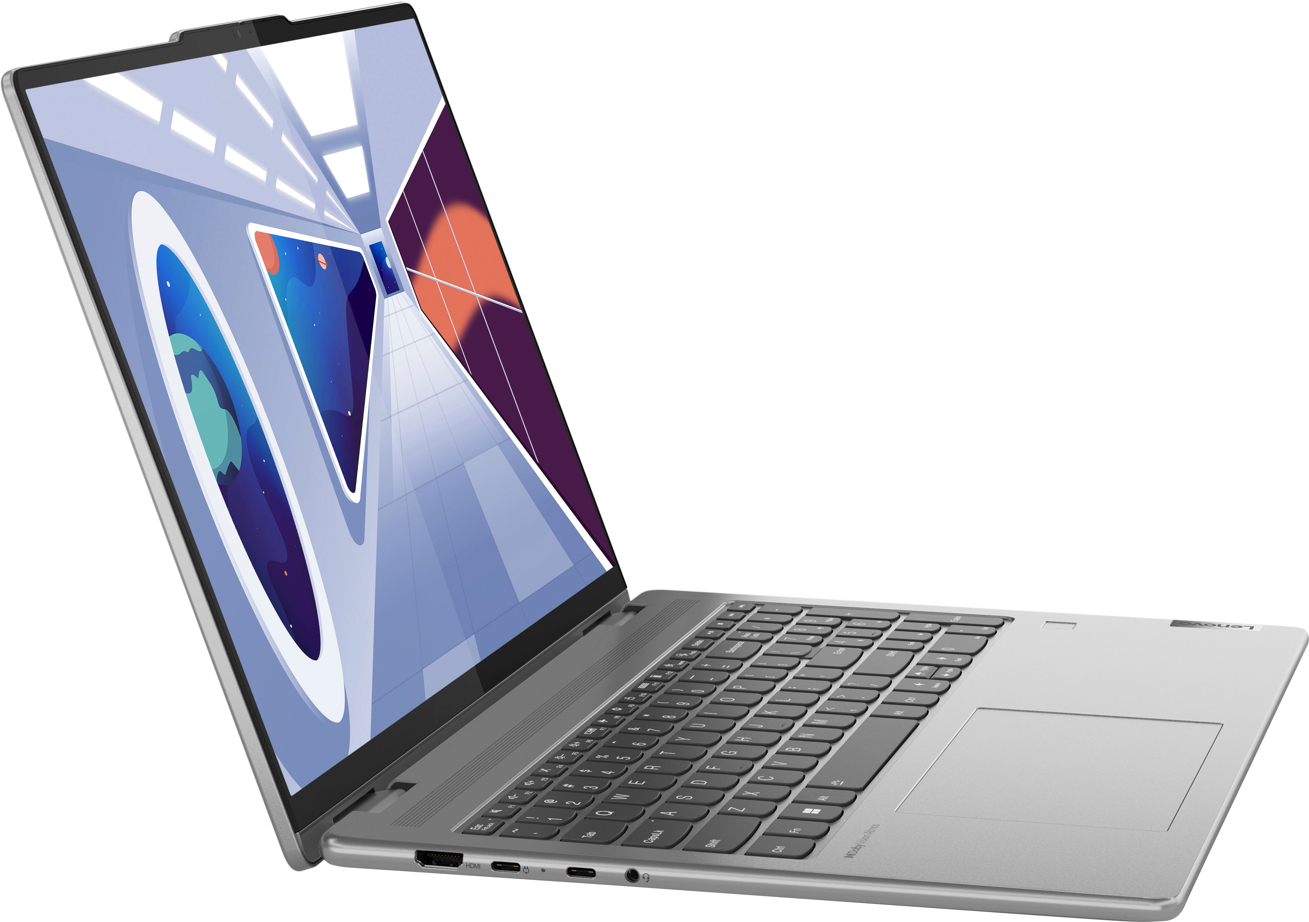 Lenovo - Yoga 7 16" WUXGA 2 in 1 Touch Screen Laptop - AMD Ryzen 5 7535U - 8GB Memory - 512GBSSD - Arctic Grey