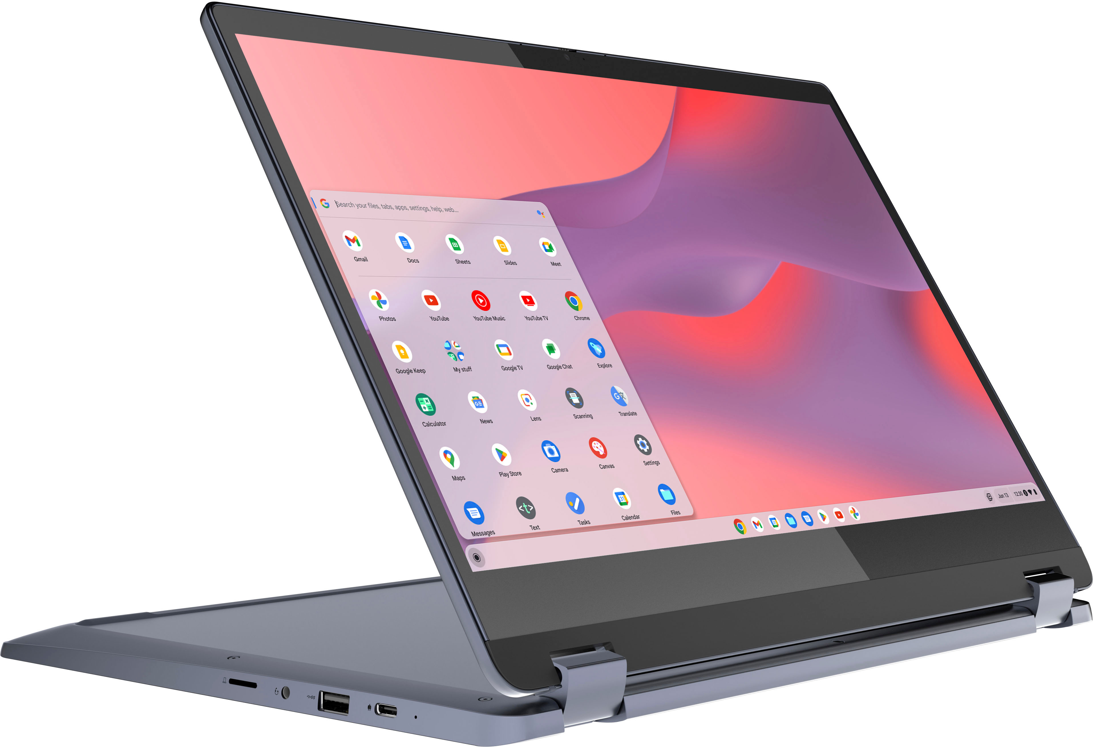 Lenovo - Flex 3 15.6" FHD Touch-Screen Chromebook Laptop - Pentium Silver N6000 with 8GB Memory - 64GB eMMC - Abyss Blue