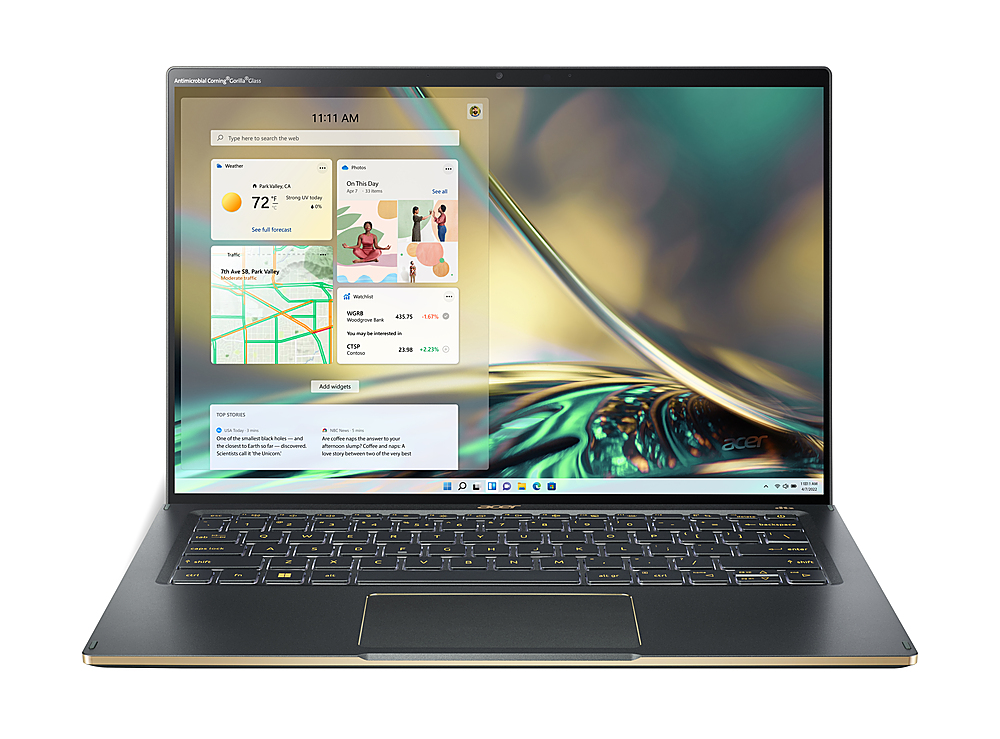 Acer - Swift 5 - 14" 2560 x 1600 Touchscreen Intel Evo Laptop - 12th Gen Intel Core i7-1260P - 16GB - 1TB SSD - Mist Green