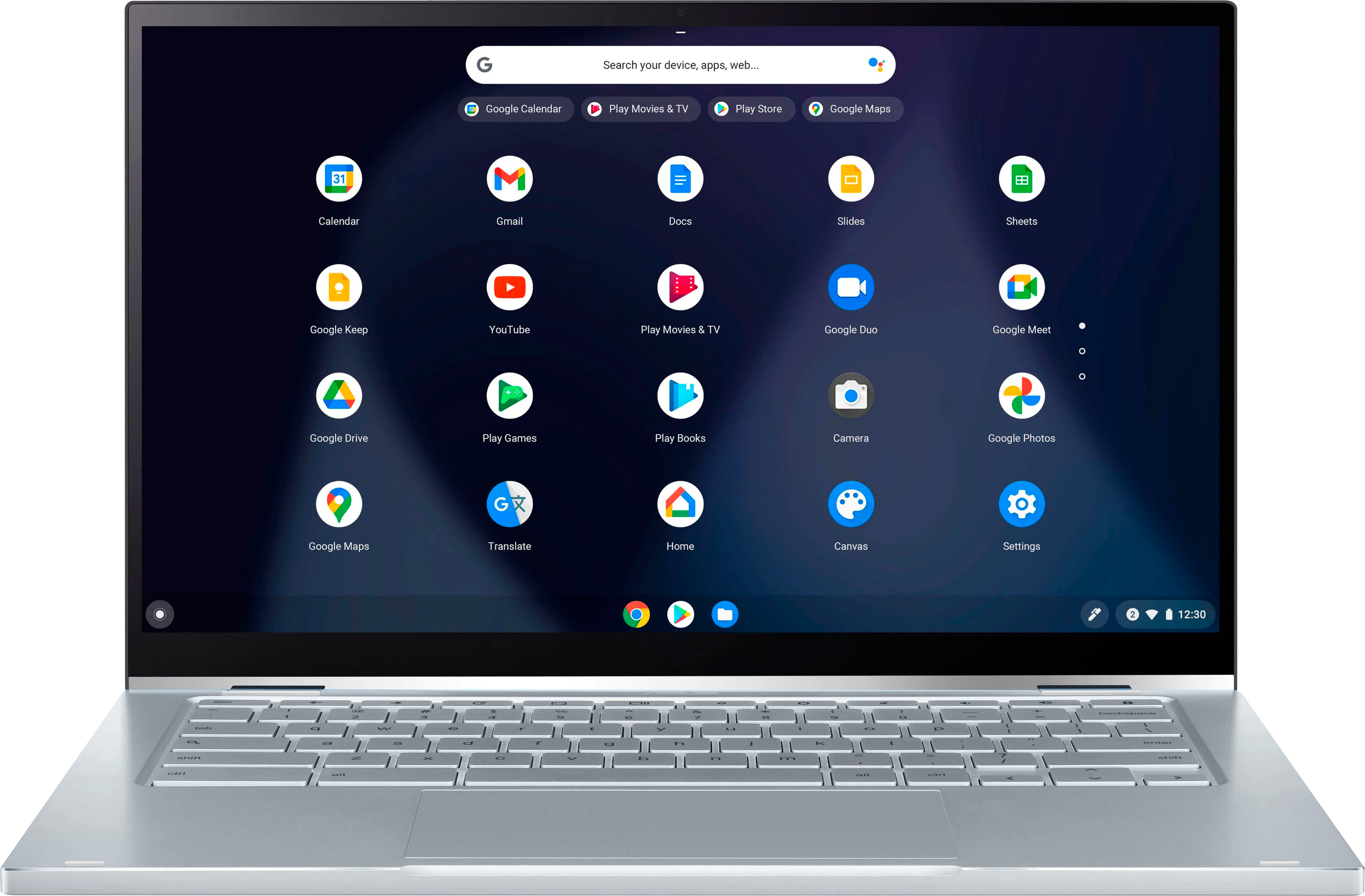 ASUS - 2-in-1 14" Touchscreen Chromebook - Intel Core M3-8100Y - 8GB Memory - 64GB eMMC - Silver