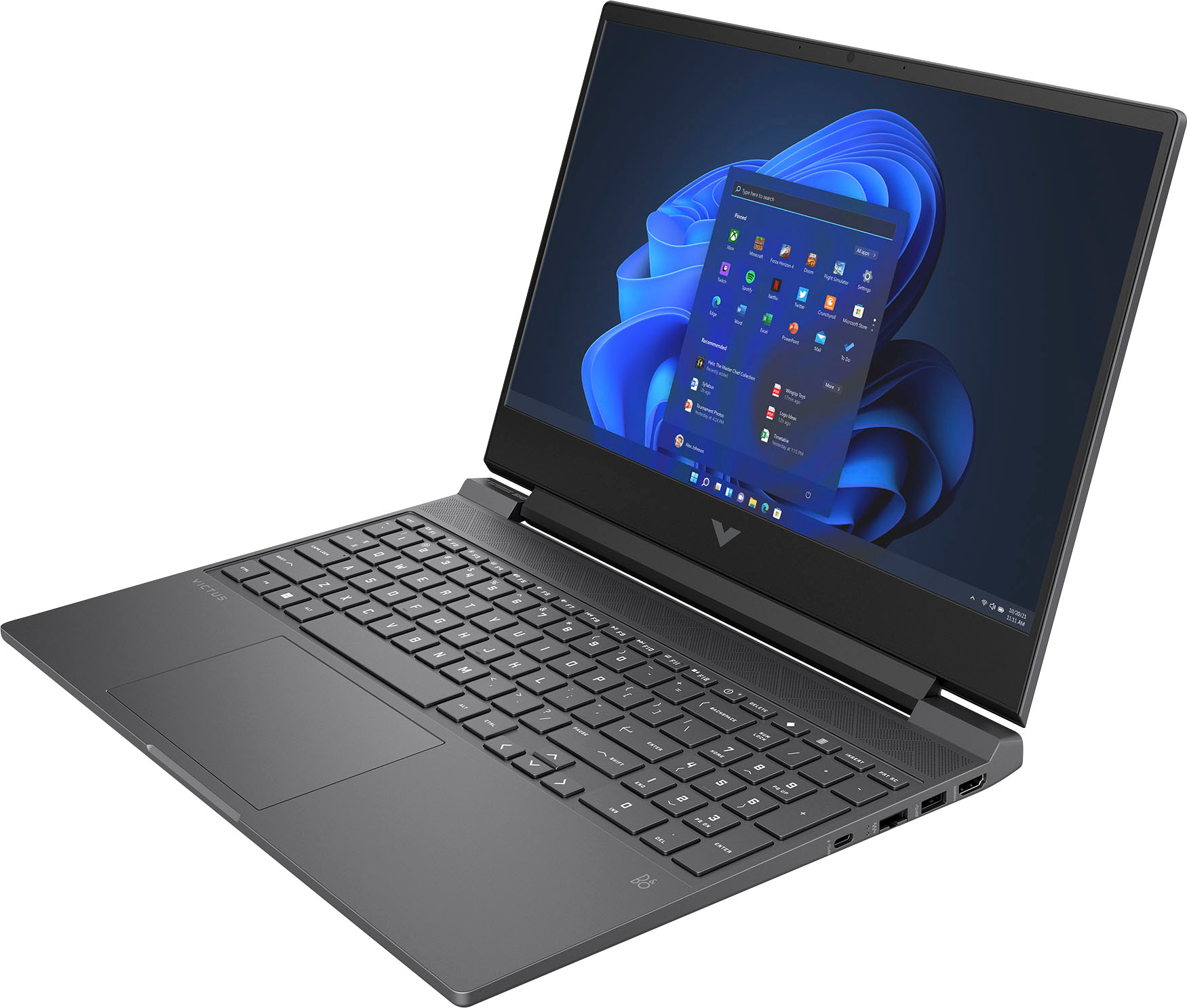 HP - Victus 15.6" Full HD 144Hz Gaming Laptop - AMD Ryzen 5 7535HS - 8GB DDR5 Memory - NVIDIA GeForce RTX 2050 - 512GB SSD - Mica Silver