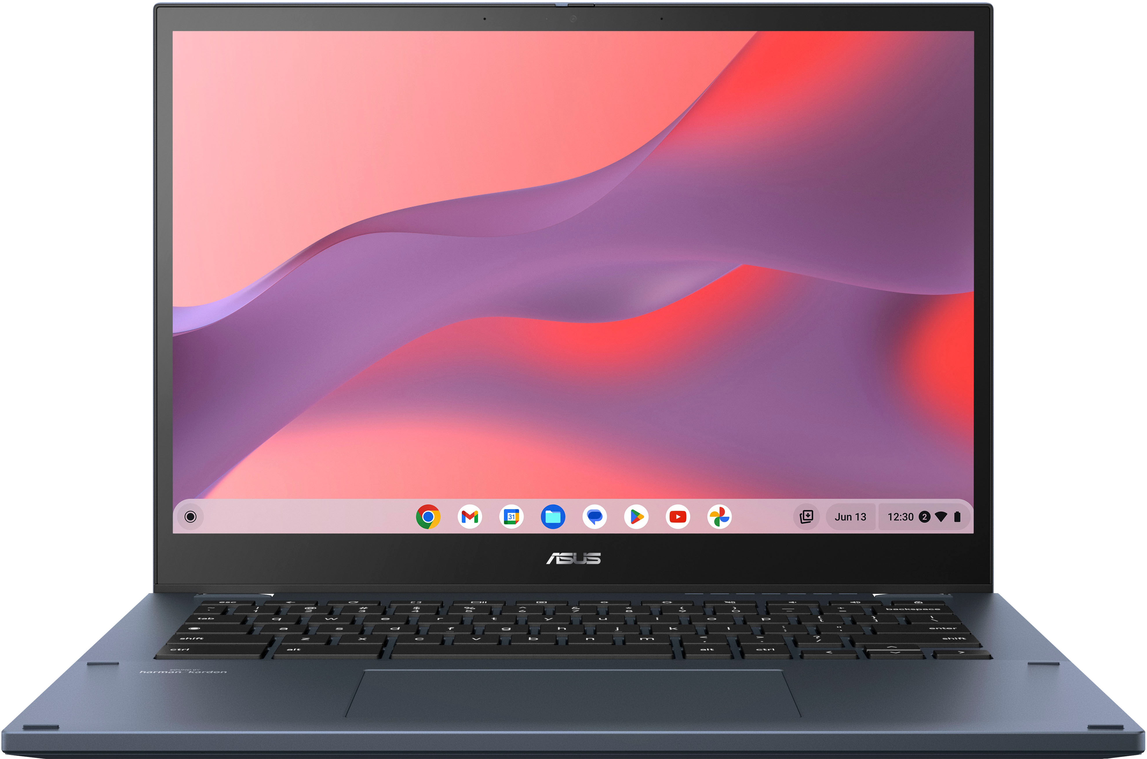 ASUS - 14" Chromebook - AMD Ryzen 3 7320C - 8GB Memory - 128GB SSD - Ponder Blue