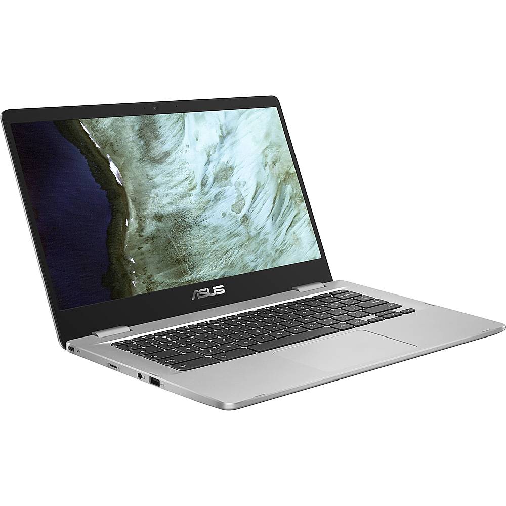 ASUS - 14" Chromebook - Intel Celeron - 4GB Memory - 32GB eMMC Flash Memory - Silver