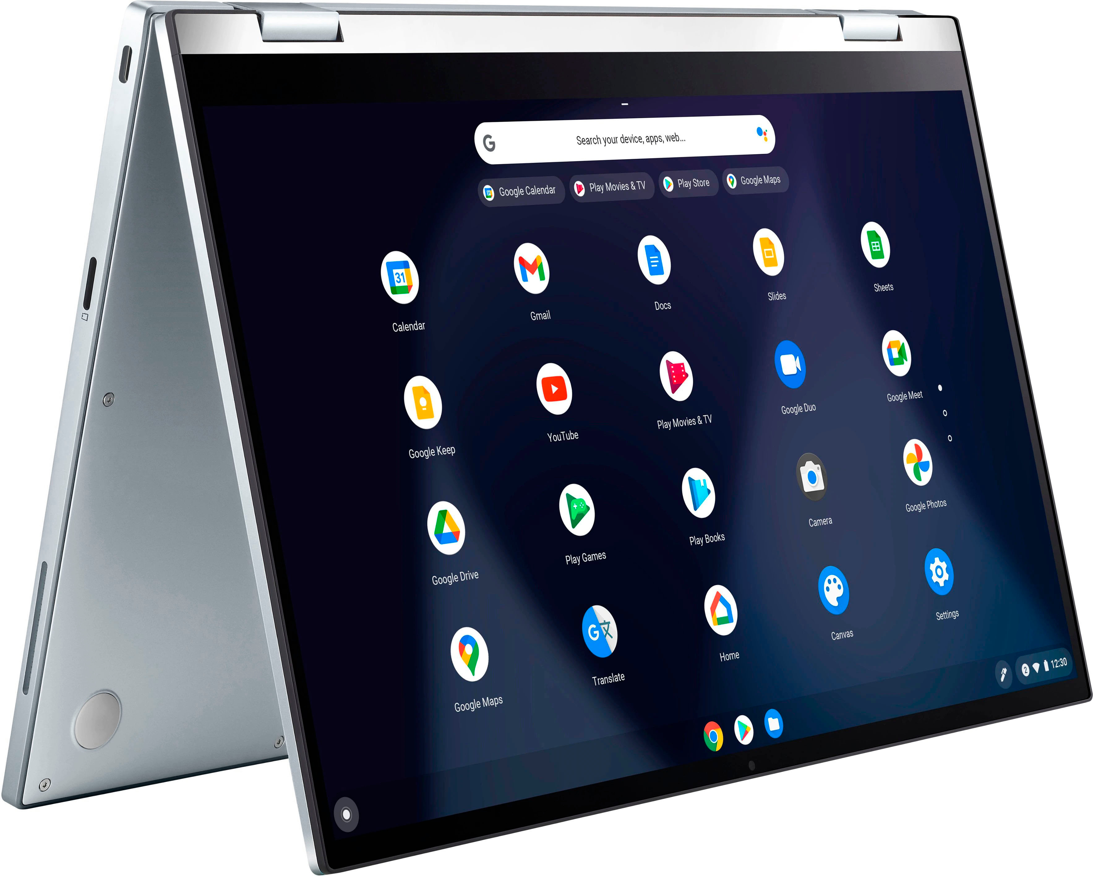 ASUS - 2-in-1 14" Touchscreen Chromebook - Intel Core M3-8100Y - 8GB Memory - 64GB eMMC - Silver