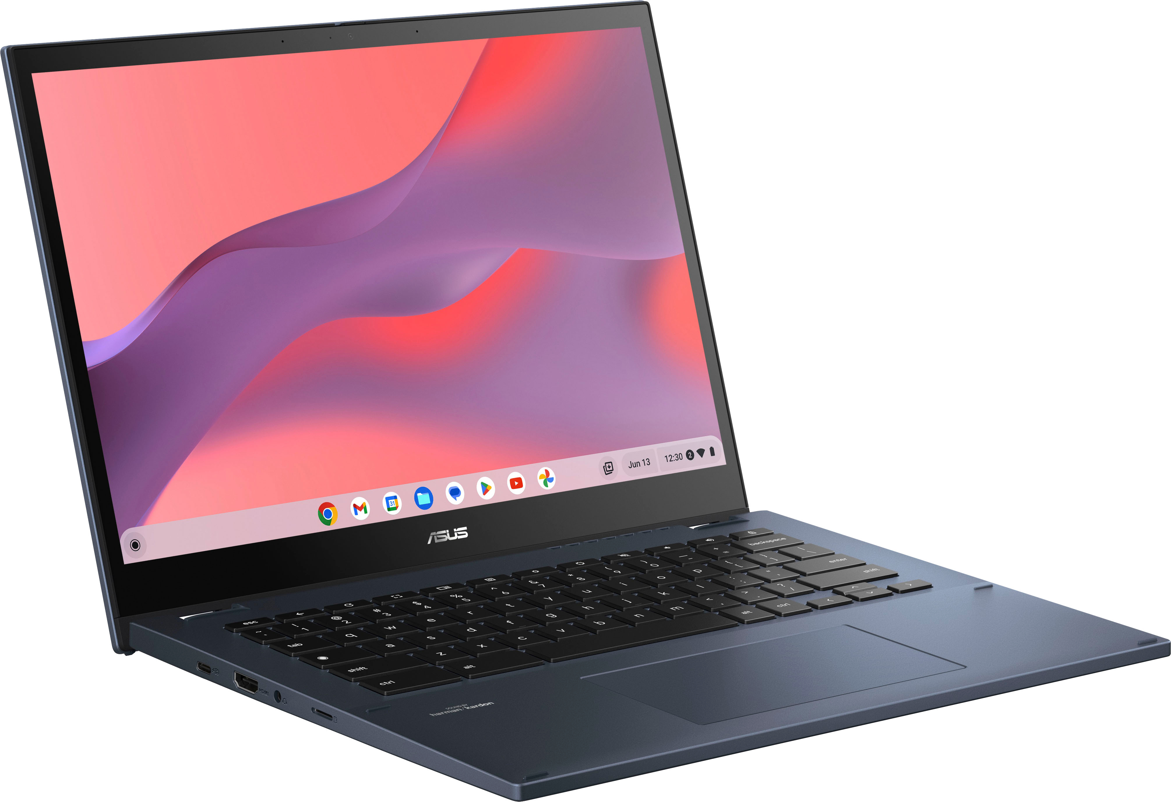 ASUS - 14" Chromebook - AMD Ryzen 3 7320C - 8GB Memory - 128GB SSD - Ponder Blue