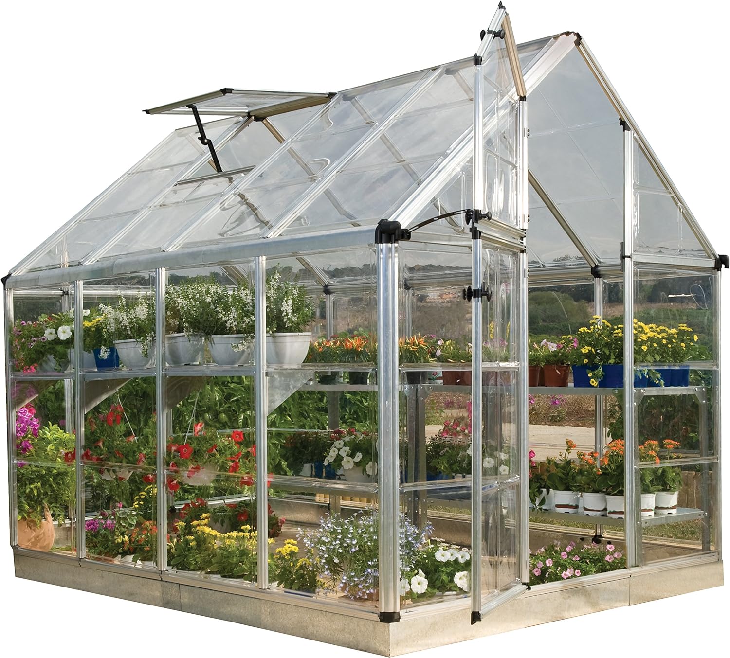 Palram - Canopia Snap & Grow 6' x 8' Greenhouse - Silver